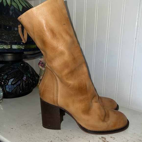 Free People made in Portugal leather boots size 38 Carmel brown - Picture 3 of 8